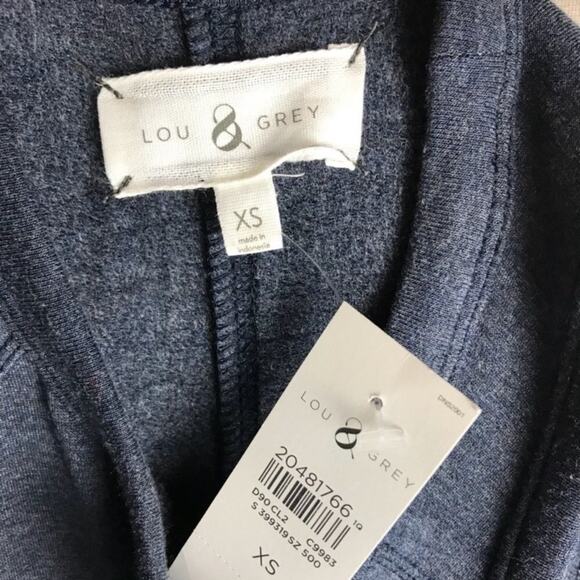 Lou & Grey Signature Soft Racerback Dress Gray Sleeveless Midi Women's Size XS - Picture 5 of 7
